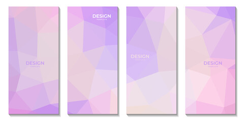 brochures set pink purple abstract background with triangle shape