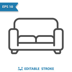 Couch Icon. Sofa, Furniture, Living Room