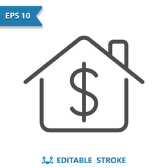 House, Dollar Icon. Real Estate, Home, Price, For Sale