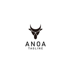 Anoa geometric logo vector icon design template