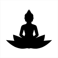 silhouette of buddha