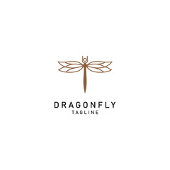 Dragon fly logo design icon vector