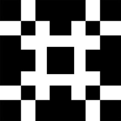 Fototapeta premium Abstract geometric pattern design. Black flat decorative design element. PNG with transparent background.