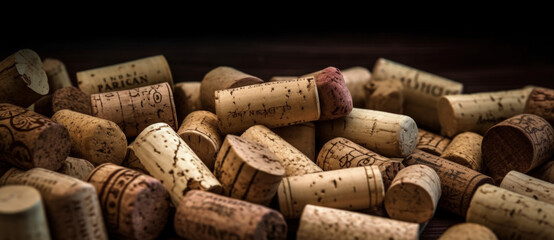 Textured Wine Corks Collection in Trendy Colors - Generative Ai