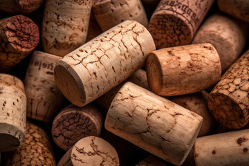 Textured Wine Corks Collection in Trendy Colors - Generative Ai