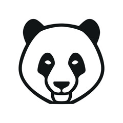 panda head logo icon vector illustration
