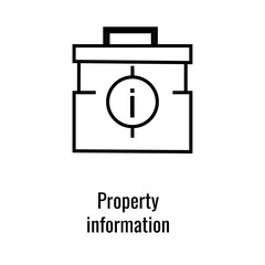 Property information line icon