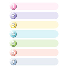 Obraz premium Infographic used for detailed reports of all 7 topics.