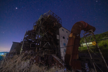 池島炭鉱跡「火力発電所と星空」