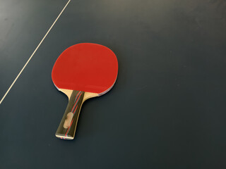 Table tennis red colour bat