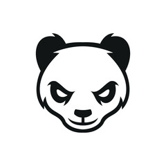 panda head logo icon vector illustration