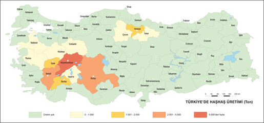 Turkey Poppy Production Map, Geography Lesson, Poppy in Turkey, Turkey Map, map, geography