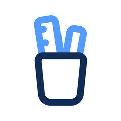 stationary outline color icon