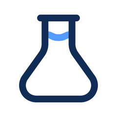 test tube outline color icon