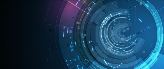 Abstract circuit board futuristic technology processing background