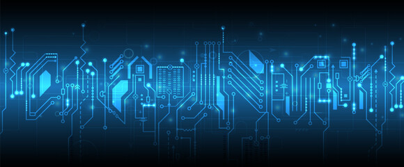 Abstract circuit board futuristic technology processing background