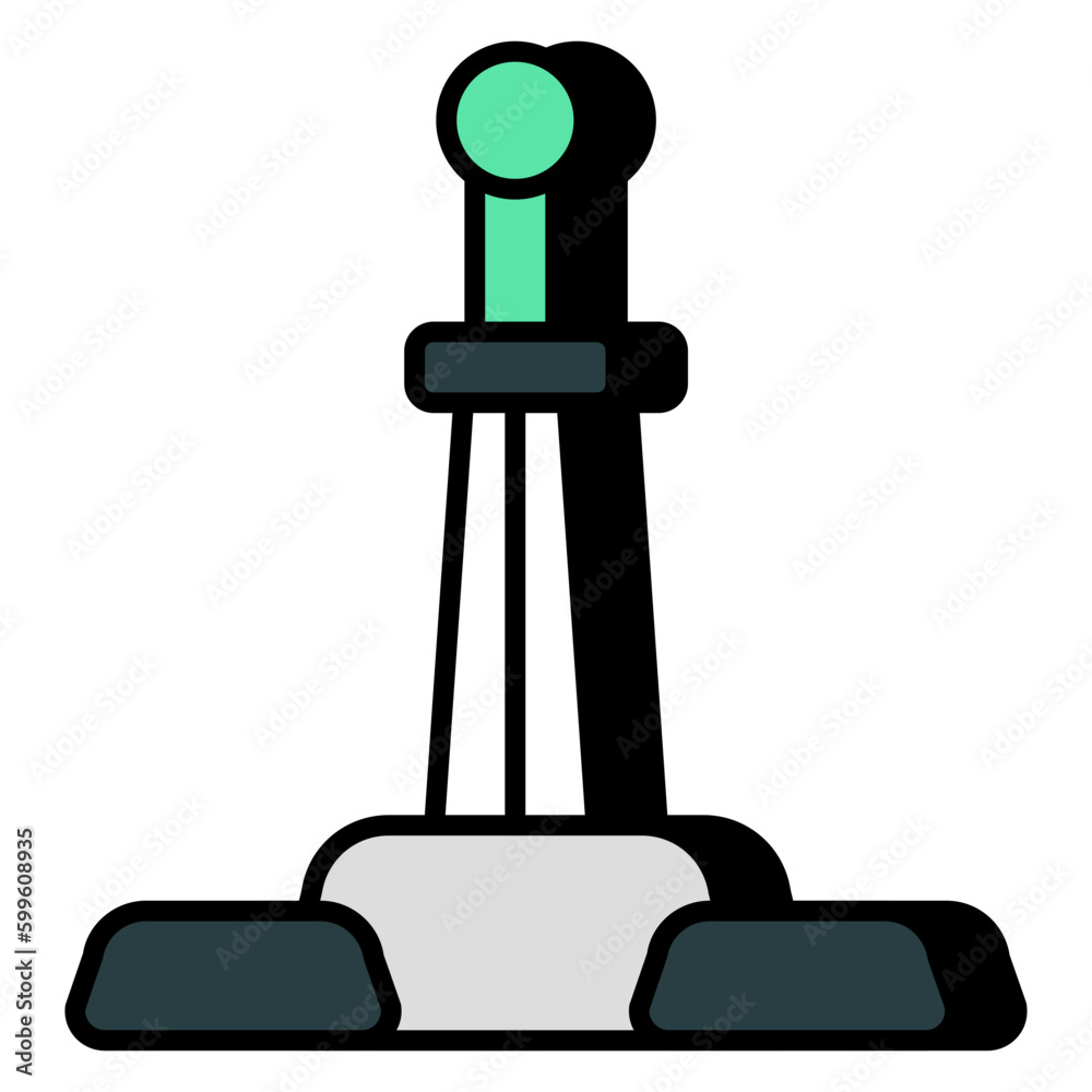 Sticker a flat design, icon of sword