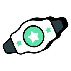 Wrestling belt icon in unique design
