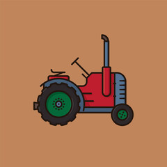 Tractor vector illustration for National Farm Workers Day on June 8