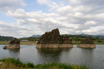 Fototapeta na wymiar Dodamsambong, one of the 8 scenic spots of Danyang