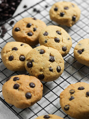 Fresh baked homemade chocolate cookies