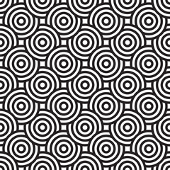 Fototapeta premium Overlapping Circles Seamless Pattern 