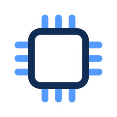 processor outline color icon