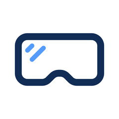 vr glasses outline color icon