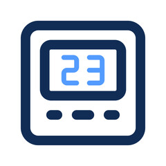 thermostat outline color icon
