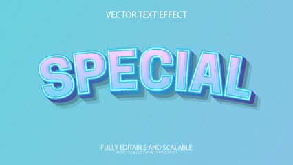 Special 3D Fully Editable Eps Vector Text Effect