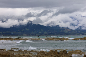 Cloudy Mountains Ocean