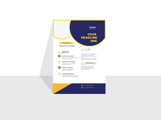 Modern flyer template, a4 size, professional template, creative, presentation, for only business