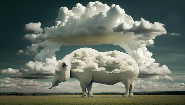 mammal animal shaped cloud generative ai
