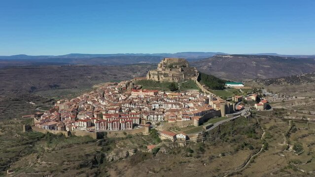 Nice View over Morella Village, Castelon,  Spain