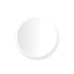Round paper vector. Empty white paper plate. Vector round plate Illustration on white background.