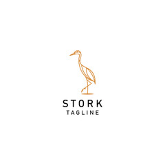 Stork logo icon design vector illustration