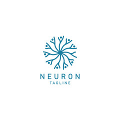 Neuron logo icon design vector 