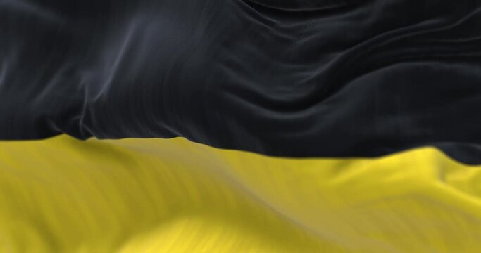 Seamless loop in slow motion of Civil flag of Baden-Württemberg waving
