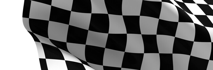 Checkered flag, race flag background - PNG 3D transparent