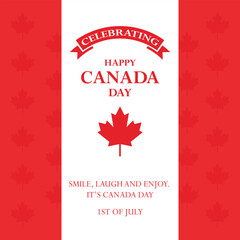 National holiday happy Canada day background