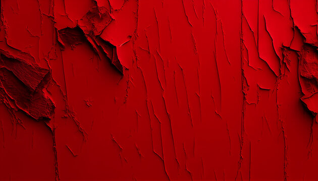Crimson canvas textured red paint wall background, Generative AI 