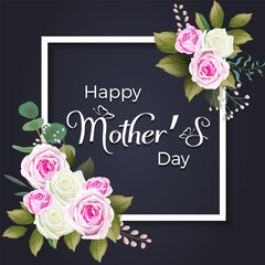 Happy mother's day banner or happy mother's day event poster background