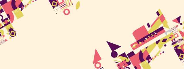 Obraz premium Vector flat geometric background mozaik colorful colourful