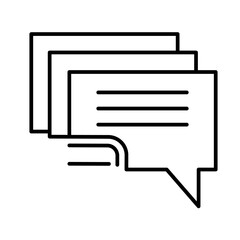 Comment business management icon with black outline style. communication, app, design, graphic, element, bubble, flat. Vector Illustration