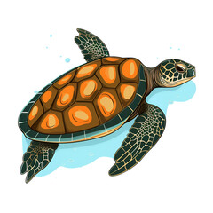 turtle sealife vector generative ai
