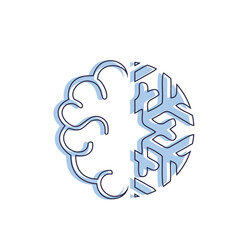 brain snow icon