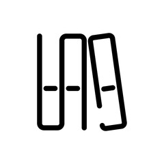 Folder business icon with black outline style. organize, isolated, element, empty, directory, page, flat. Vector Illustration