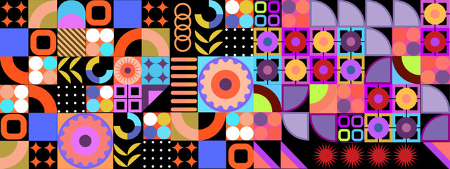 Obraz na płótnie Canvas Flat design colorful colourful geometric mosaic pattern background