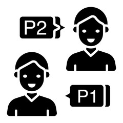 An icon design of chatting