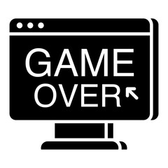 A solid design, icon of game over